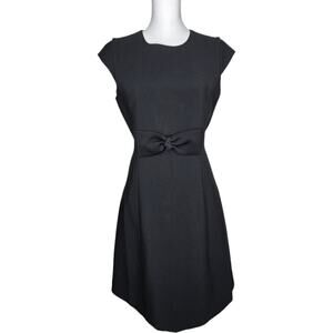 Kate Spade Stretch Crepe‎ Bow Black Dress Read Measurements